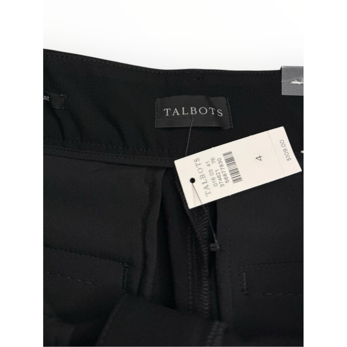 Talbots NWT Black Southampton Pants Size 4