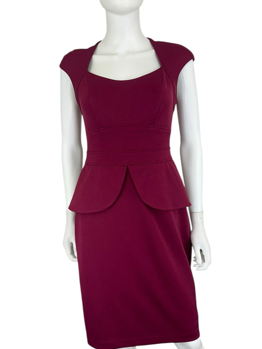 Maggy London Merlot Midi Dress Size 6