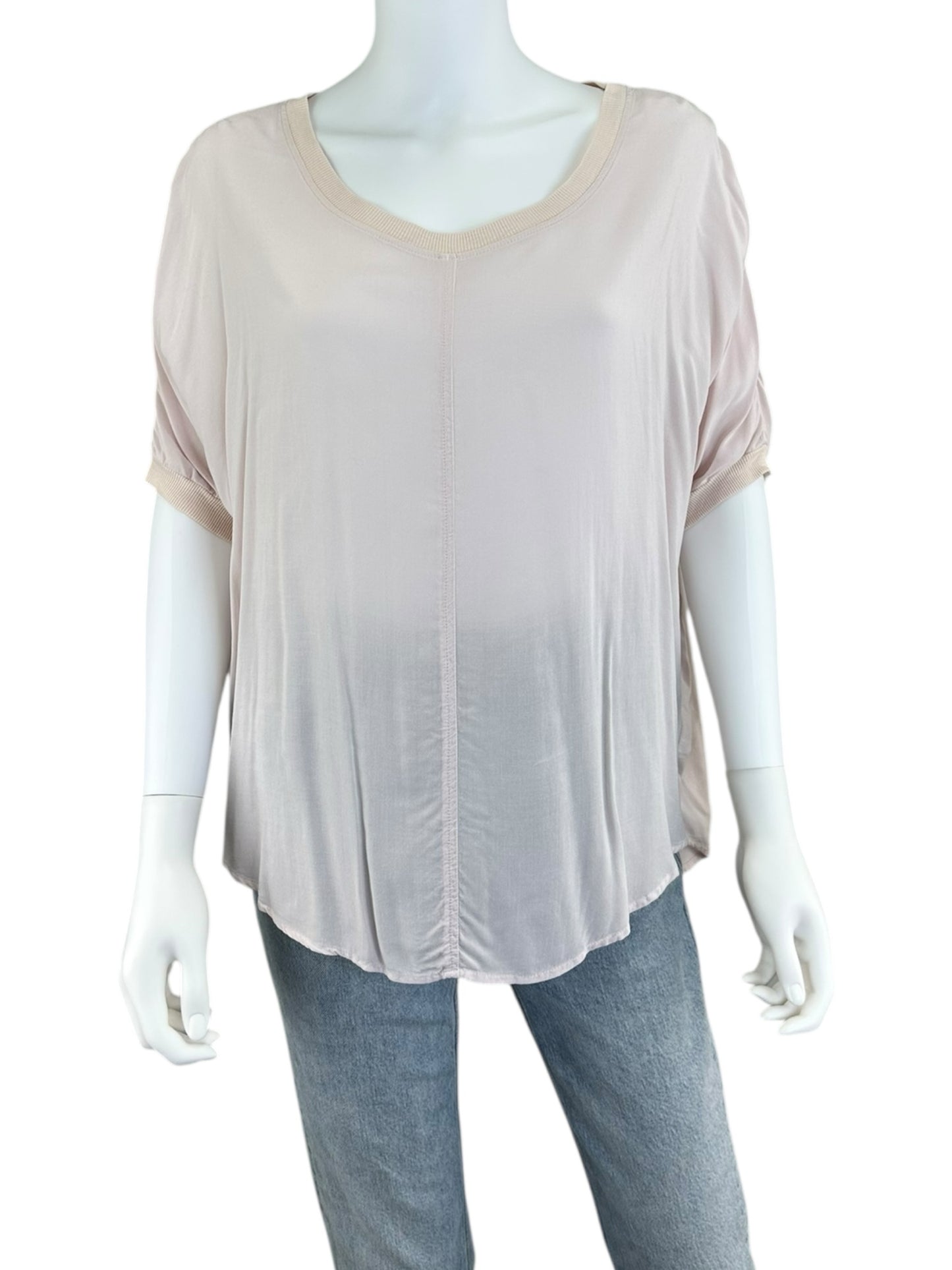 velvet BY GRAHAM & SPENCER Pink Oversized Top Size S