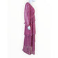 Saltwater Luxe Pink Plaid Tiered Maxi Dress Size XL