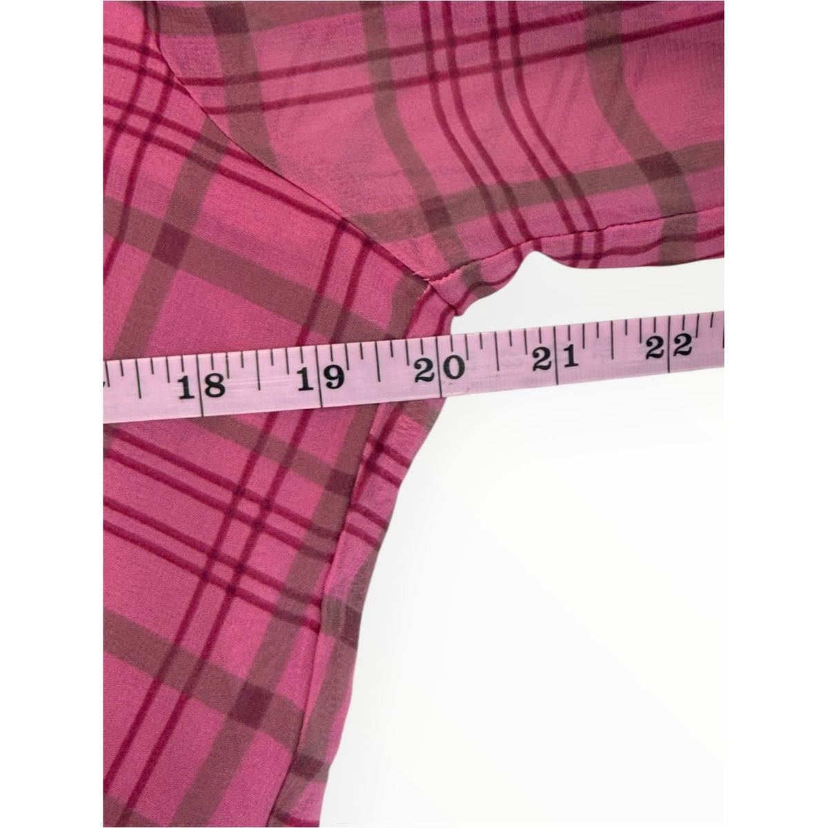 Saltwater Luxe Pink Plaid Tiered Maxi Dress Size XL