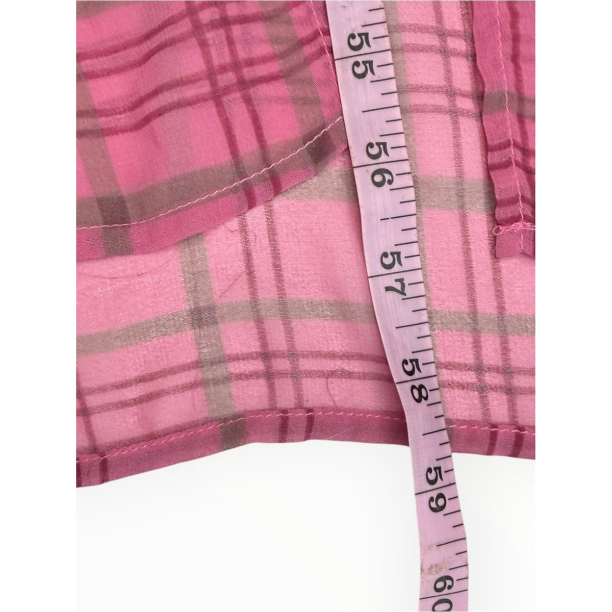 Saltwater Luxe Pink Plaid Tiered Maxi Dress Size XL
