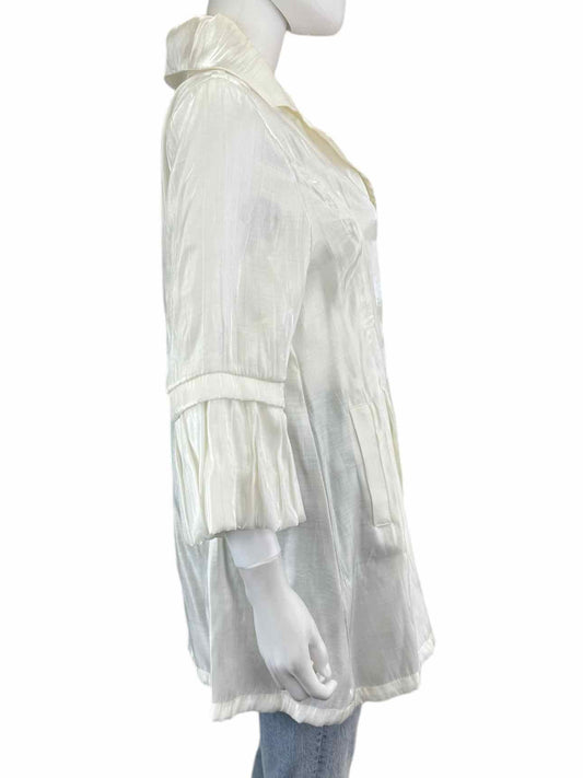 damee Ivory Textured Dress Jacket Size L