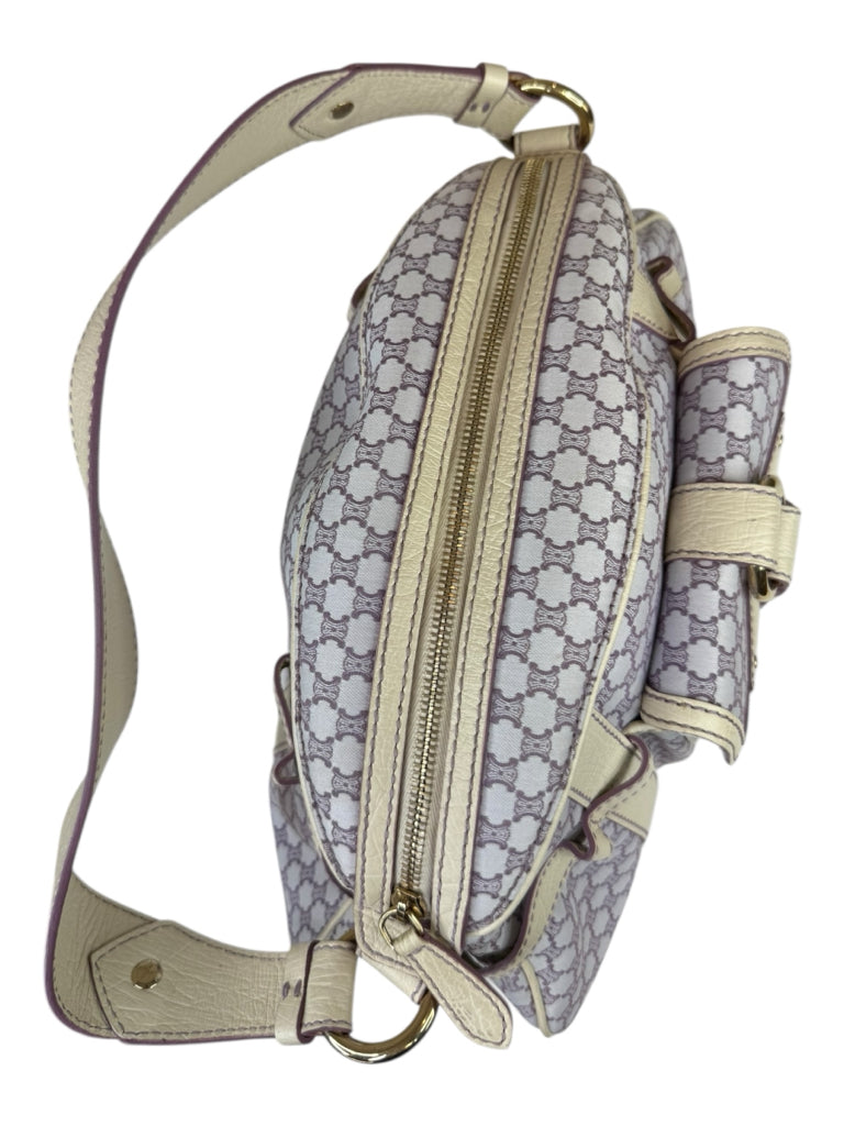 CELINE Vintage Lilac Macadam Monogram Shoulder Bag