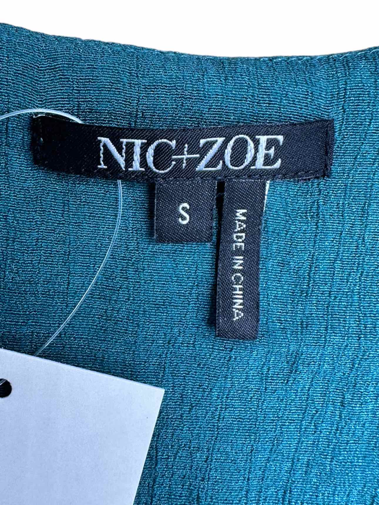 NIC & ZOE Teal Asymmetrical Hem Tank Size S