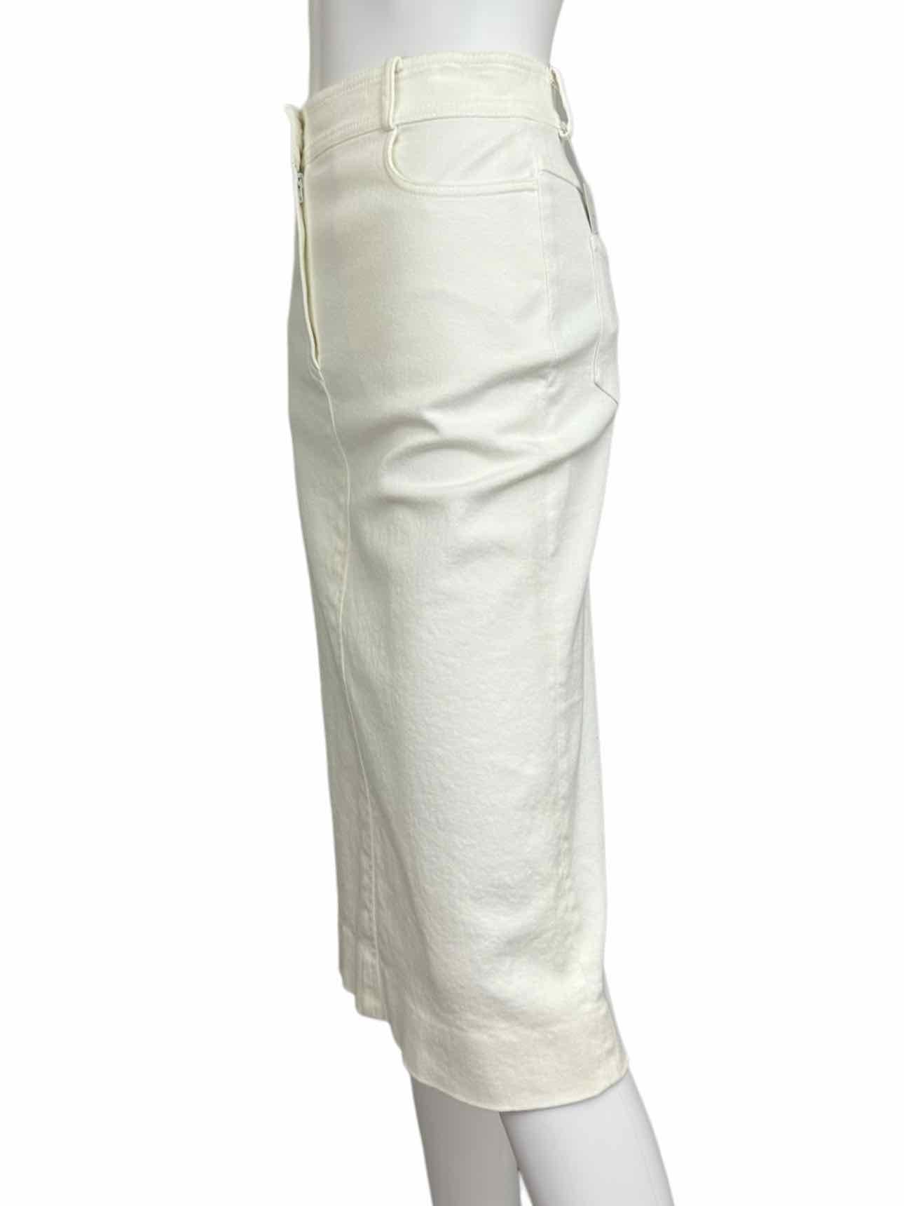 CELINE Vintage White Denim Pencil Skirt Size 38