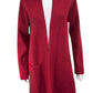 EILEEN FISHER Red 100% Wool Sweater Duster Cardigan Size M
