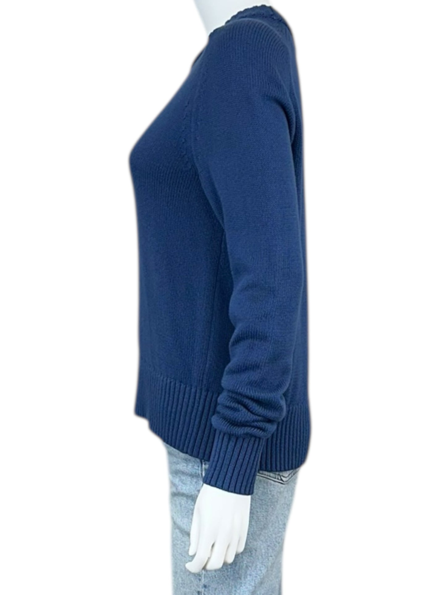 BANANA REPUBLIC NWT Blue Cotton Silk Blend Sweater Size S