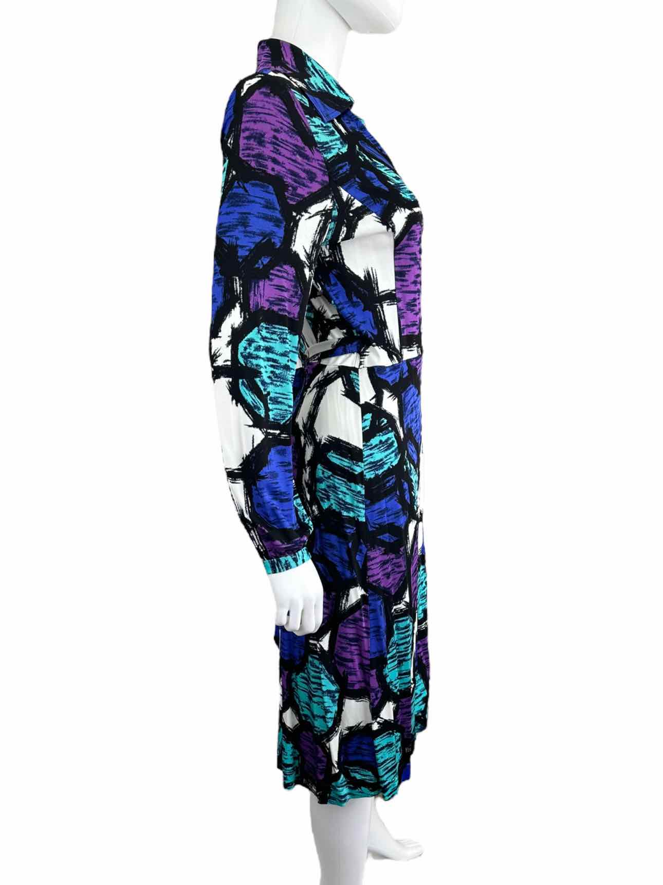 ETCETERA Abstract Print Wrap Dress Size 2