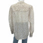 ecru NWT Tan Zebra Sheer Print Blouse Size S