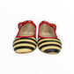 CHARLOTTE STONE Raleigh Leather Striped Mary Jane Flats Size 7