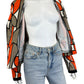 Joseph Ribkoff Orange Abstract Knit Jacket Size M