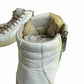 P448 White Leather Skate High Top Sneakers Size 38