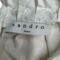 Sandro White Ruffle Neck Blouse Size 3
