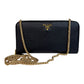 PRADA Navy Saffiano Leather Convertible Crossbody Wallet