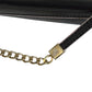 JIMMY CHOO Black Leather Oversized Sierra Convertible Cluch Handbag