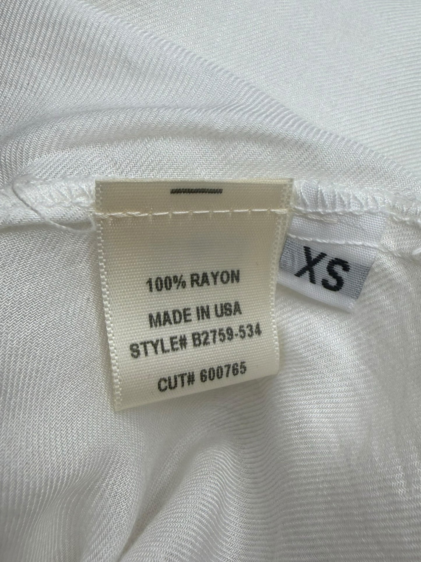 bella dahl White Splitneck Blouse Size XS