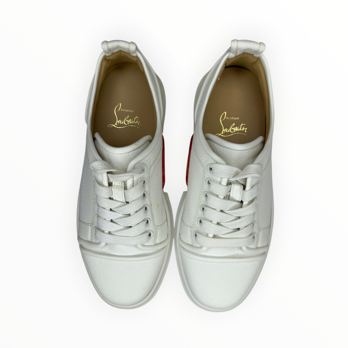 Christian Louboutin White Adolon Donna Low Top Sneakers Size 37