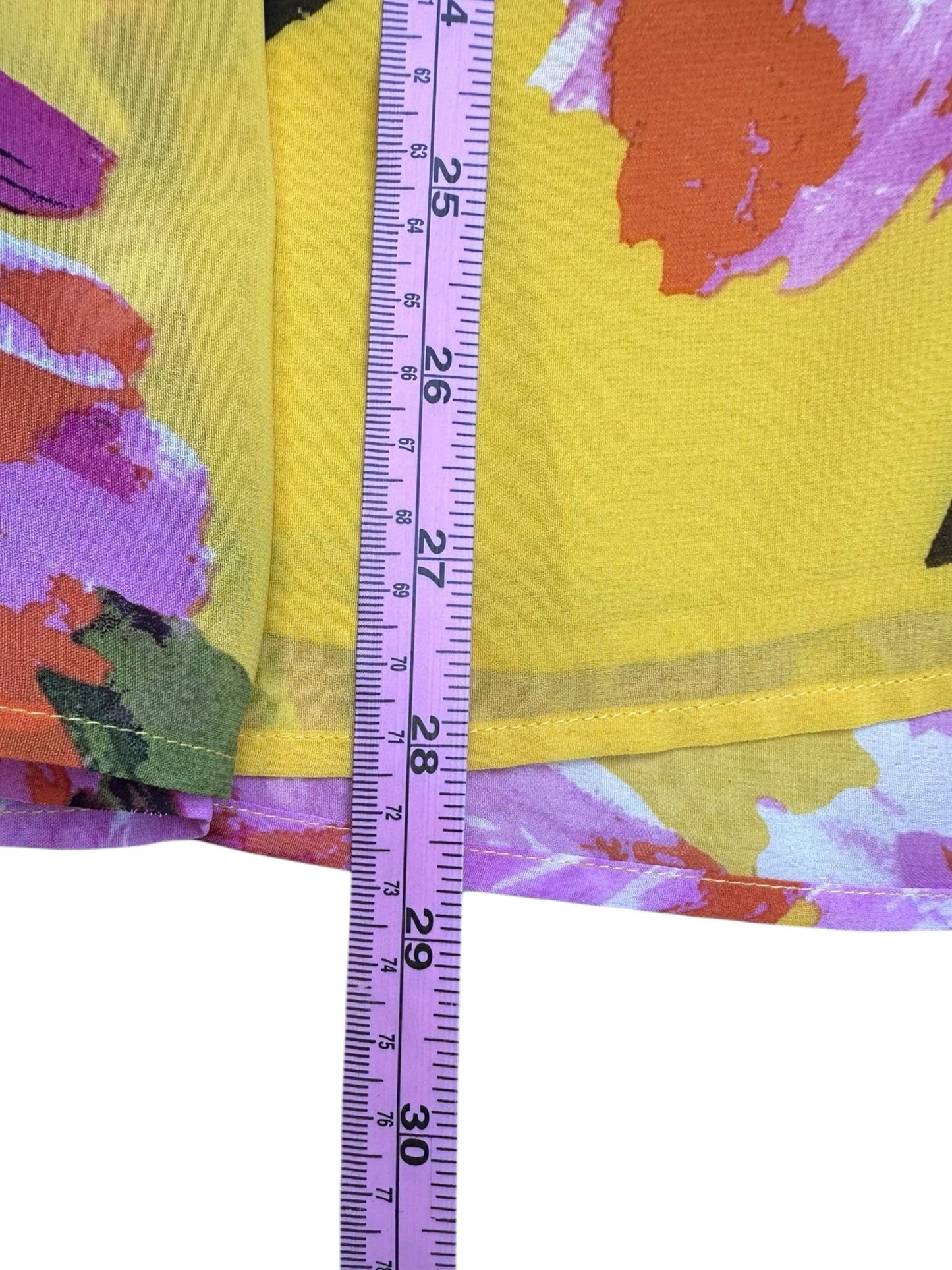 TRINA TURK Yellow Floral Shift Dress Size S