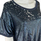 moulinette soeurs NWT Blue Sequined Cocktail Dress Size XL