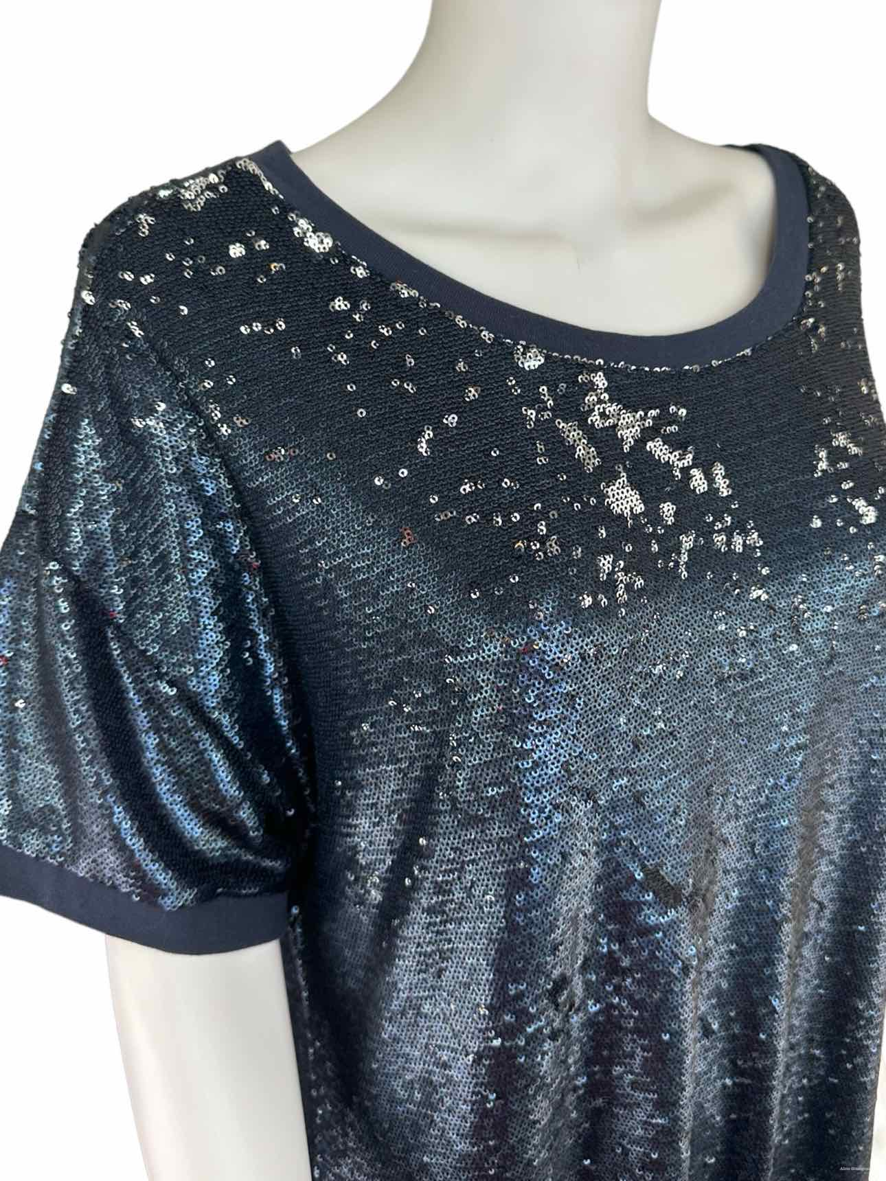 moulinette soeurs NWT Blue Sequined Cocktail Dress Size XL