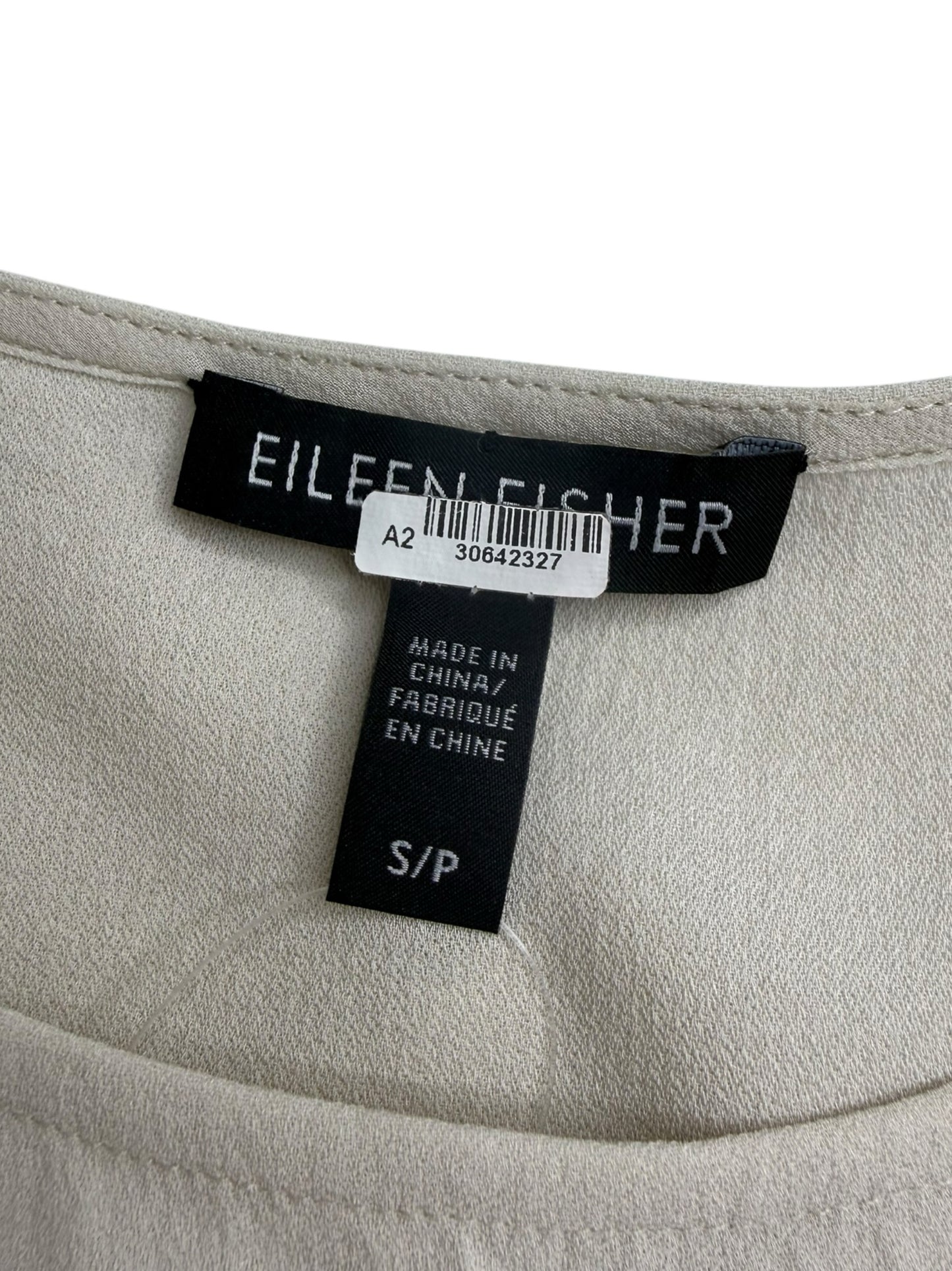 EILEEN FISHER Cream 100% Silk Tunic Size S