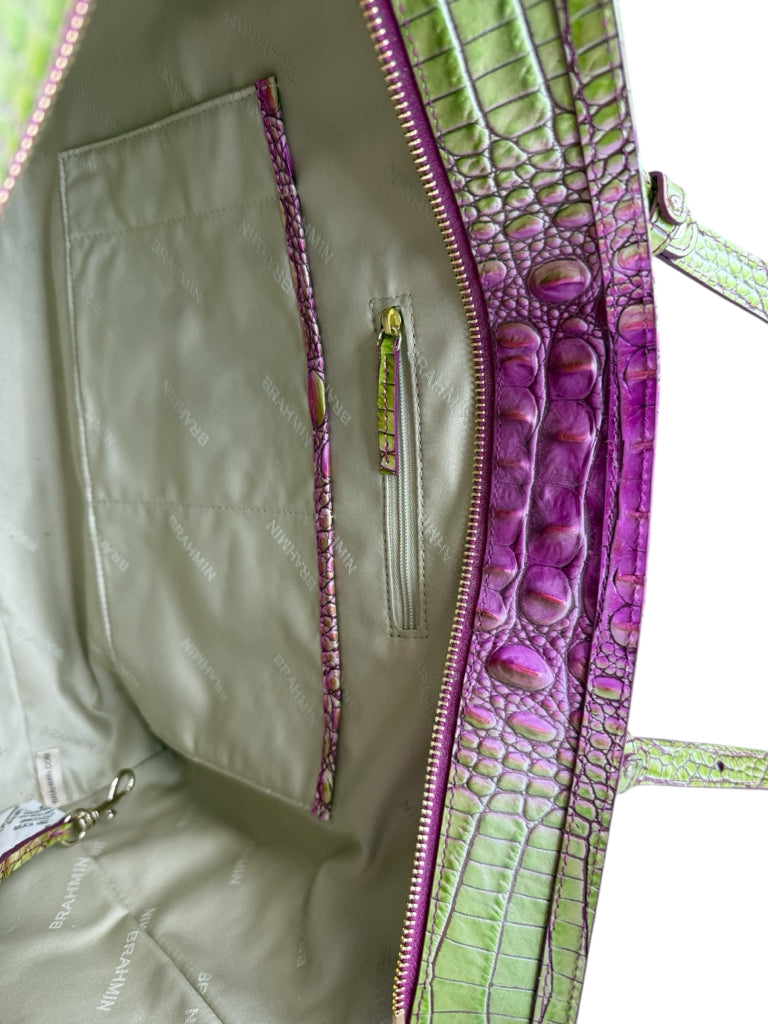 Brahmin NWT Ashlee Limeade Ombre Melbourne Designer Handbag