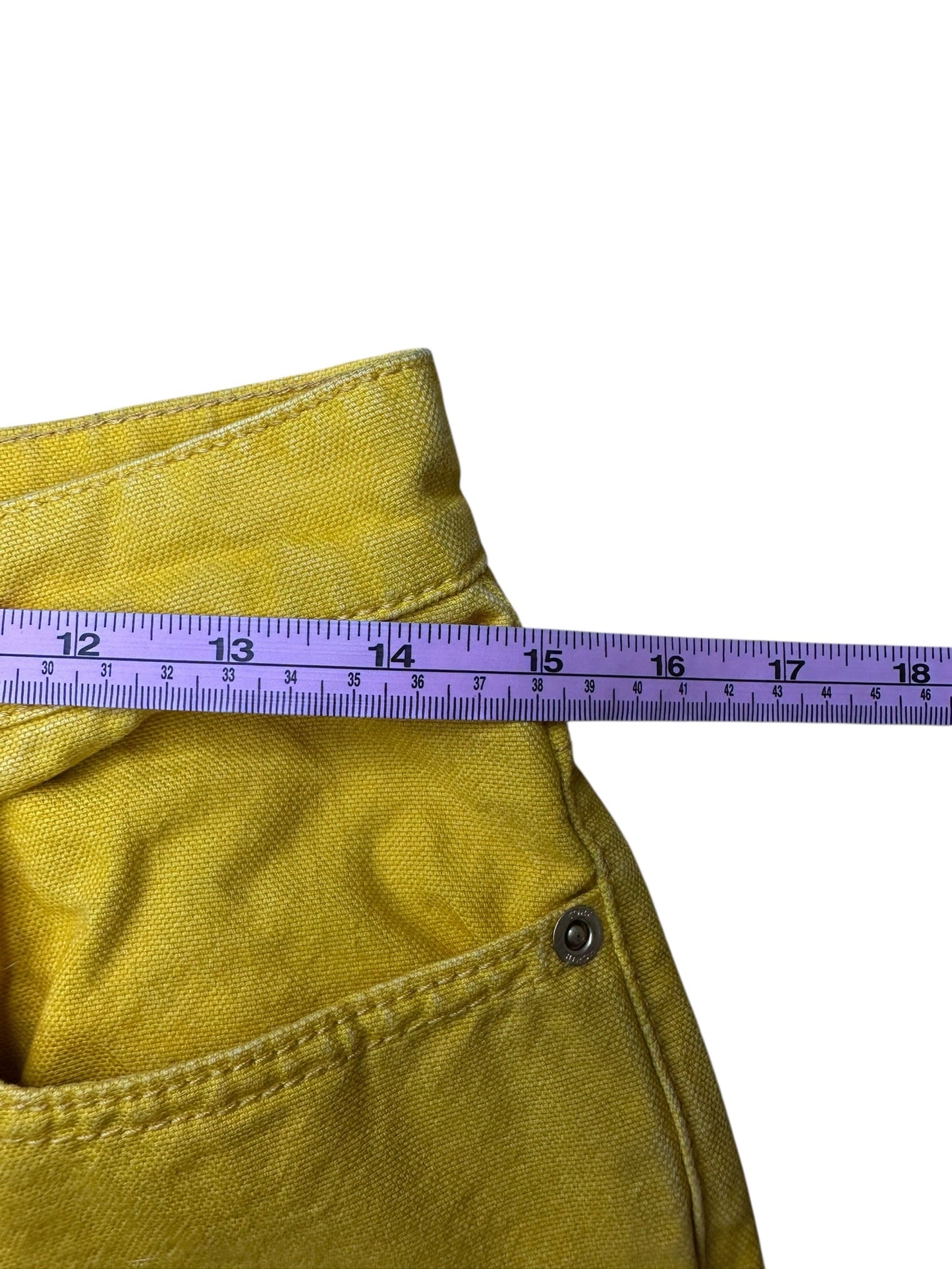 Tory Burch Yellow Flare Leg Jeans Size 28