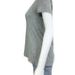 WHITE + WARREN Gray V-Neck Top Size M