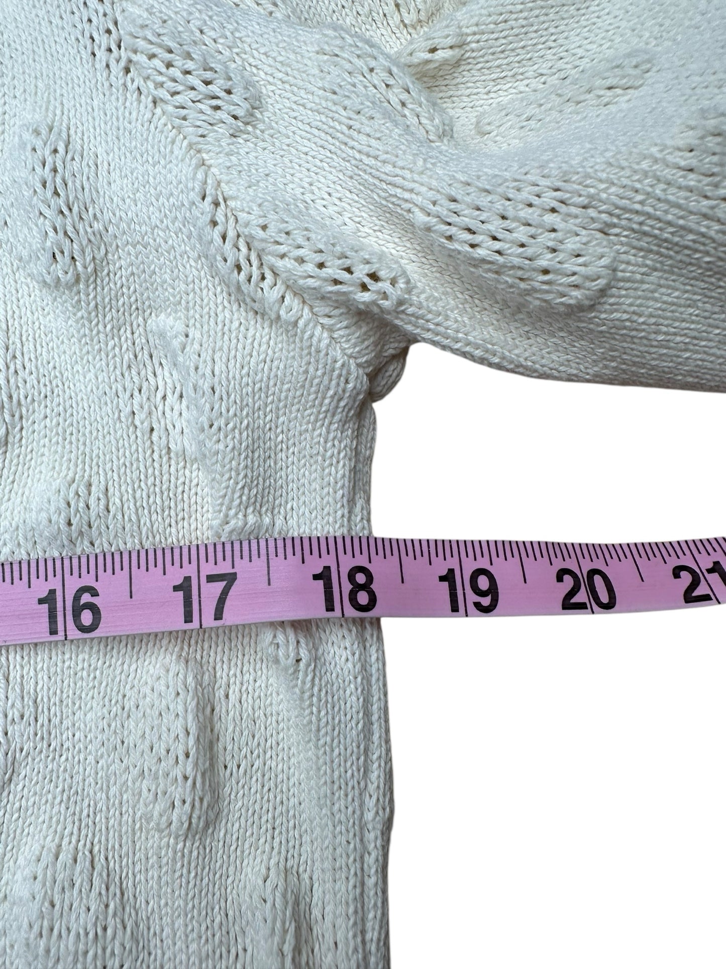 Blue Willi's Cream 100% Cotton Sweater Size M