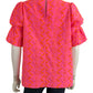 Lilly Pulitzer Pink Lailah Eyelet Embroidered Top Size L