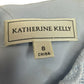 Katherine Kelly Blue Floral Eyelet Dress Size 8