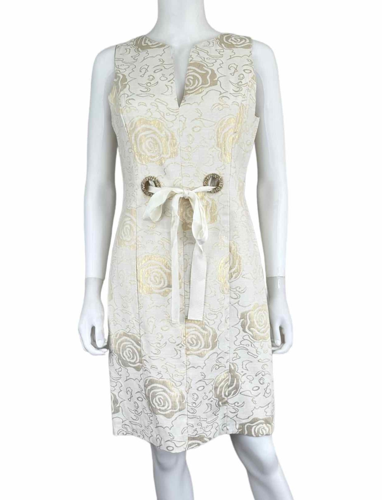 VERTIGO PARIS NWT Gold Brocade Cocktail Dress Size S