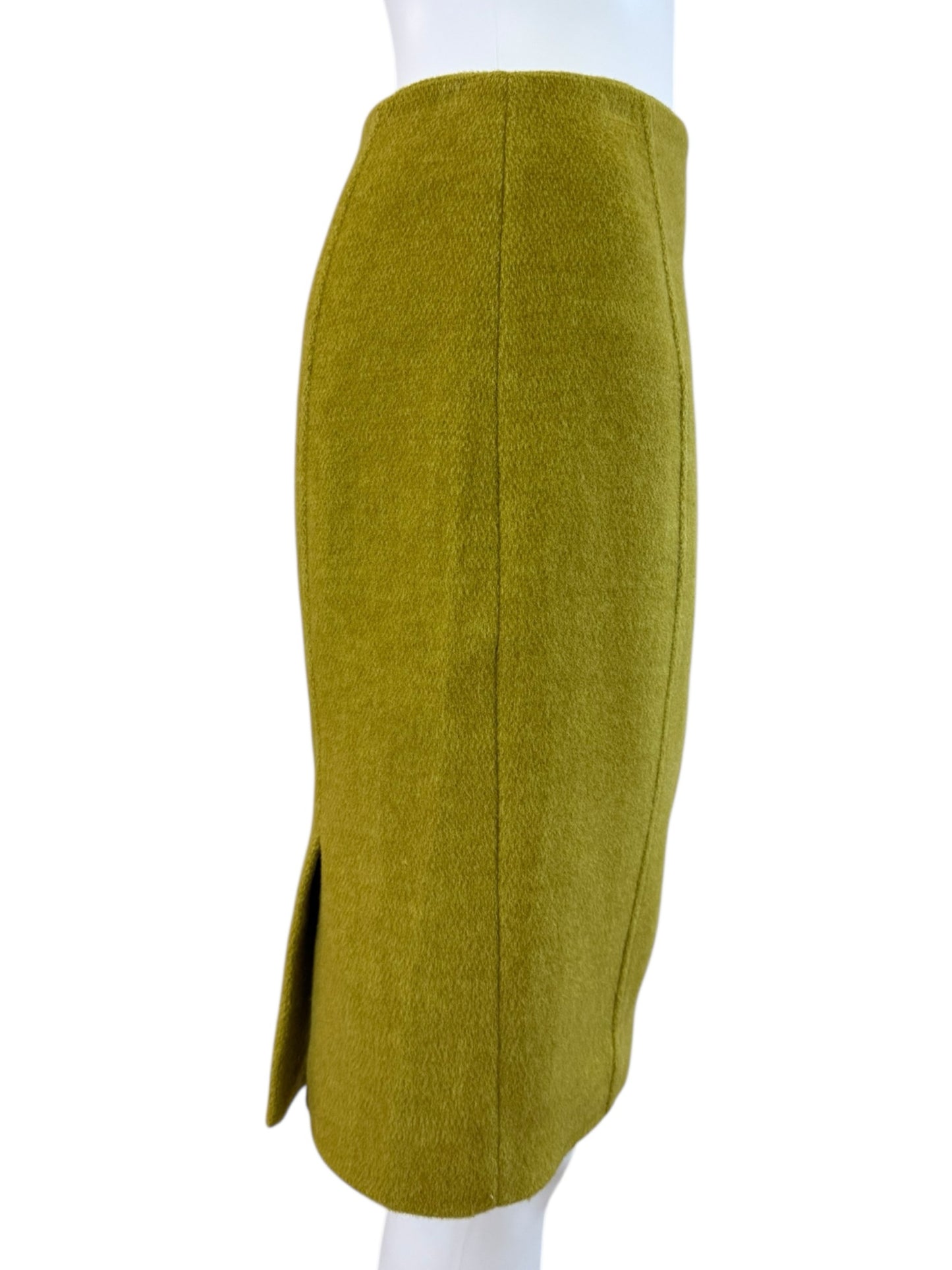 Jonathan Saunders Olive Wool Pencil Skirt Size 8