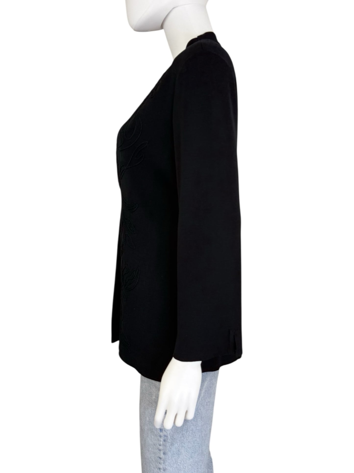 MISOOK Black Knit Dress Jacket Size S