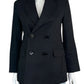MaxMara Black 100% Linen Blazer Size S