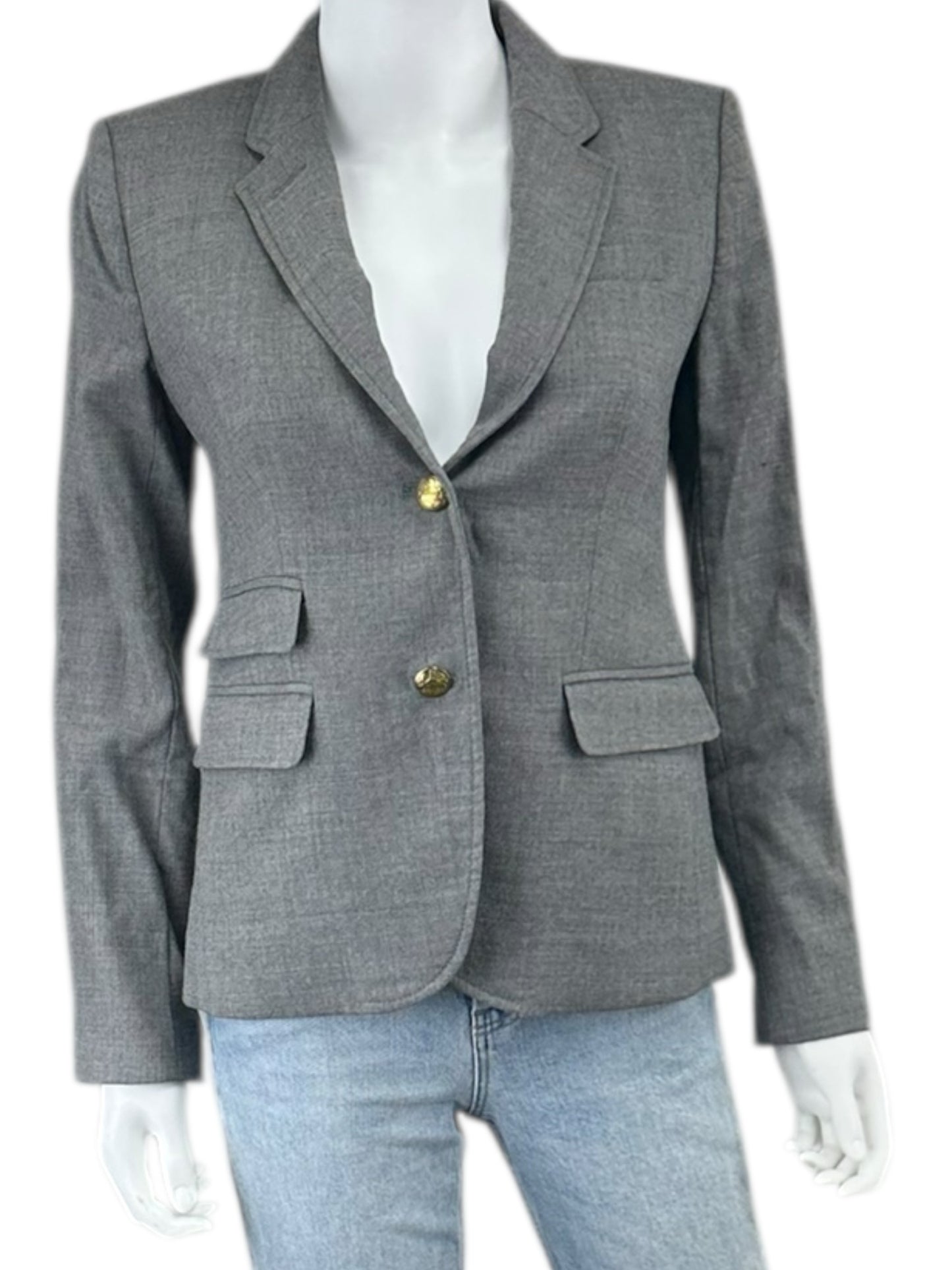 J. Crew Gray Wool Schoolboy Blazer Size 4