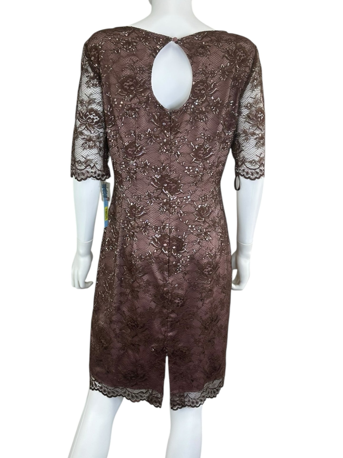 ANTONIO MELANI NWT Mauve Lace Cocktail Dress Size 10