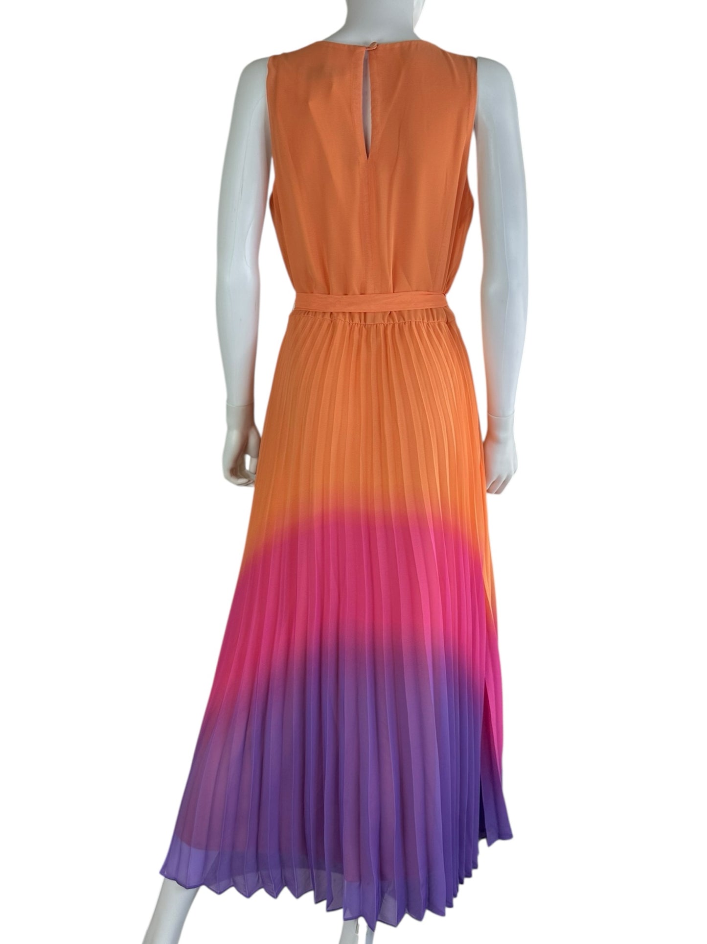 TAYLOR Ombre Pleated Maxi Dress Size M