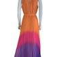 TAYLOR Ombre Pleated Maxi Dress Size M