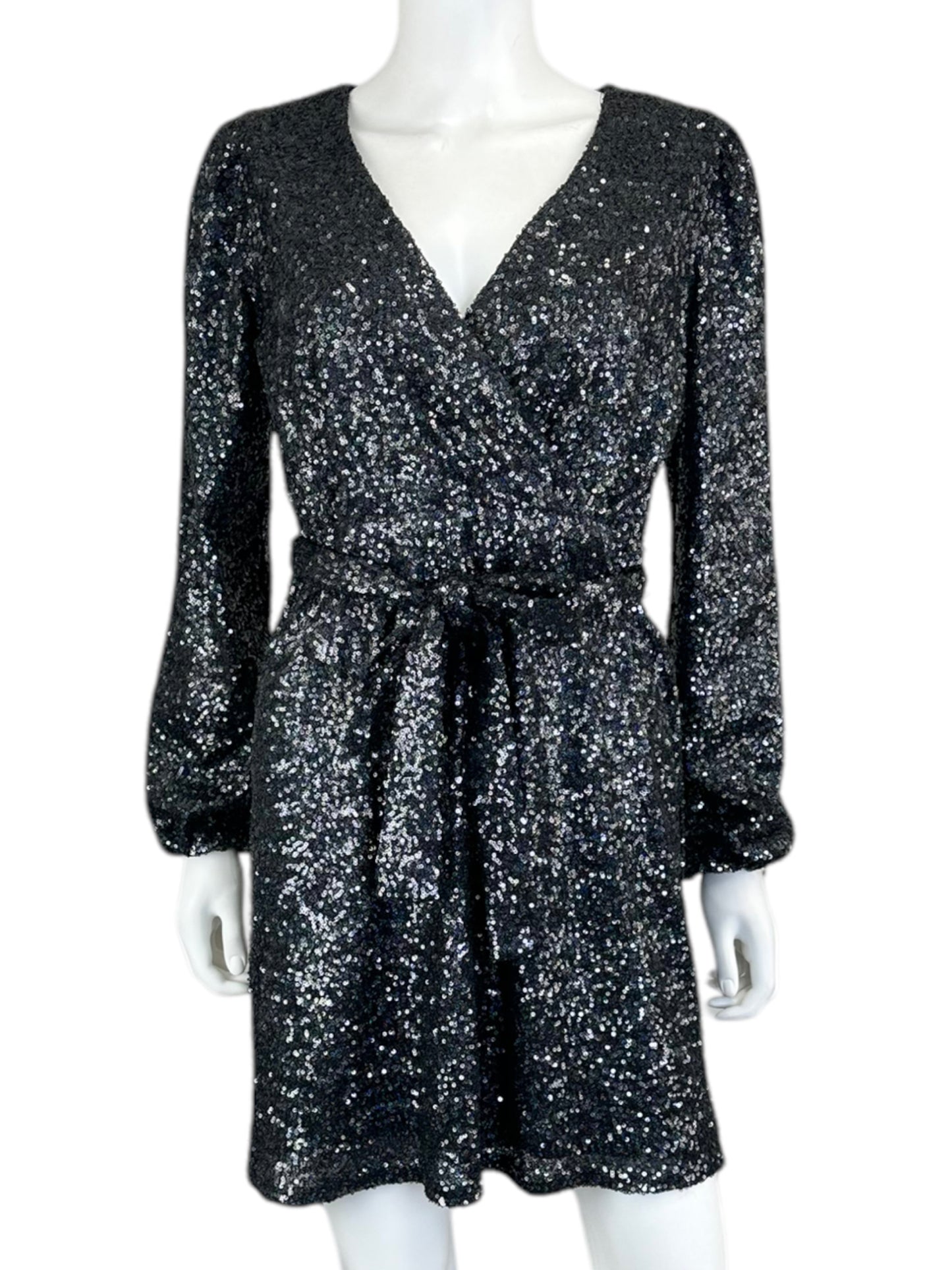 LOFT NWT Black Sequin Mini Cocktail Dress Size 0