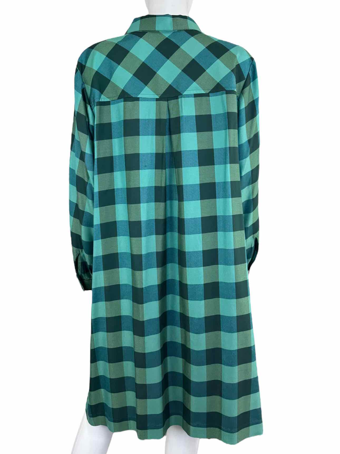 J. Jill NWT Green Plaid Dress Size XL