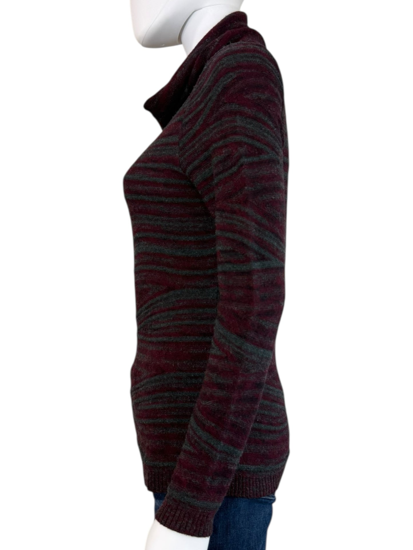 LAFAYETTE 148 NEW YORK Burgundy Wool Alpaca Blend Sweater Size M