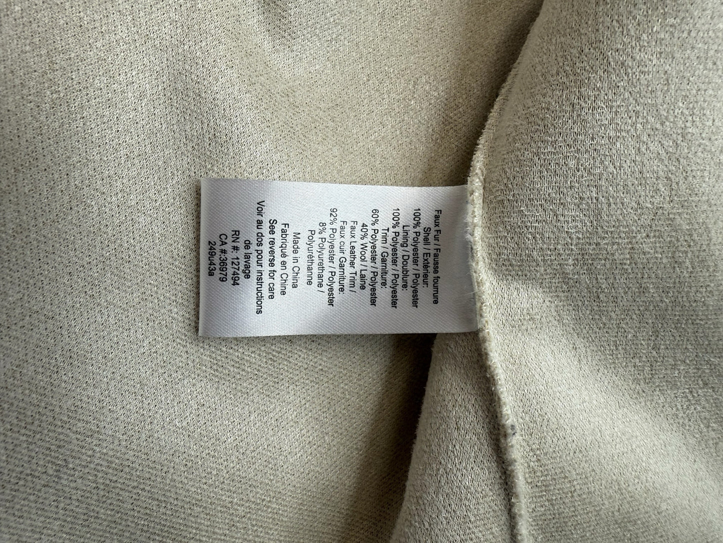 heartloom NWT Cream Sherpa Jacket Size L