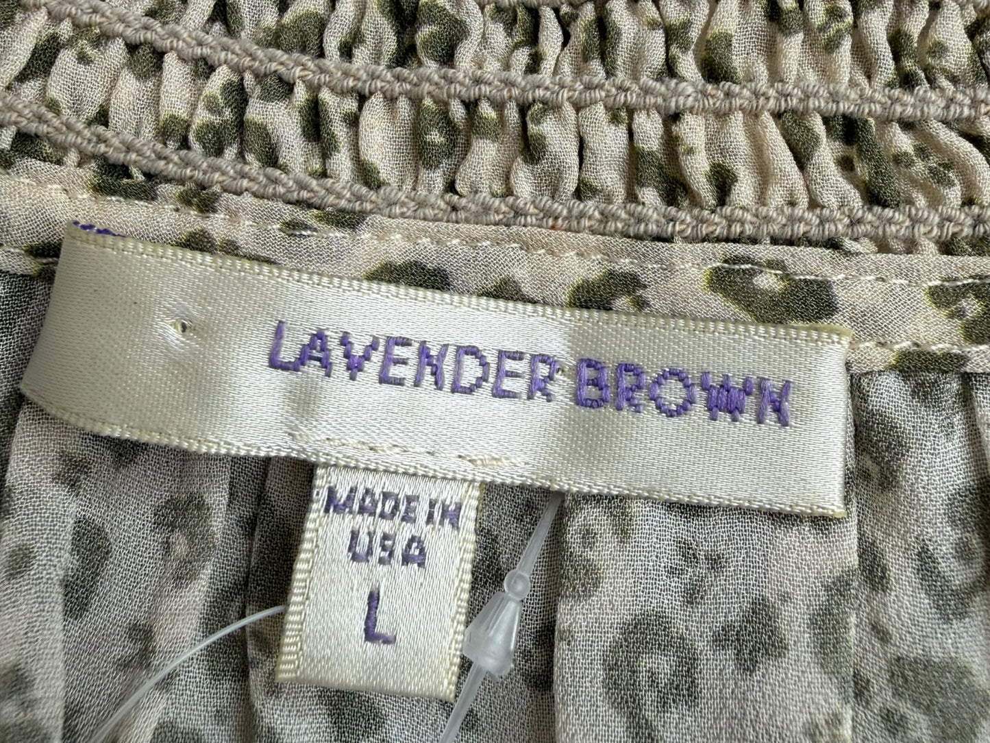 Lavender Brown Blouse Size L