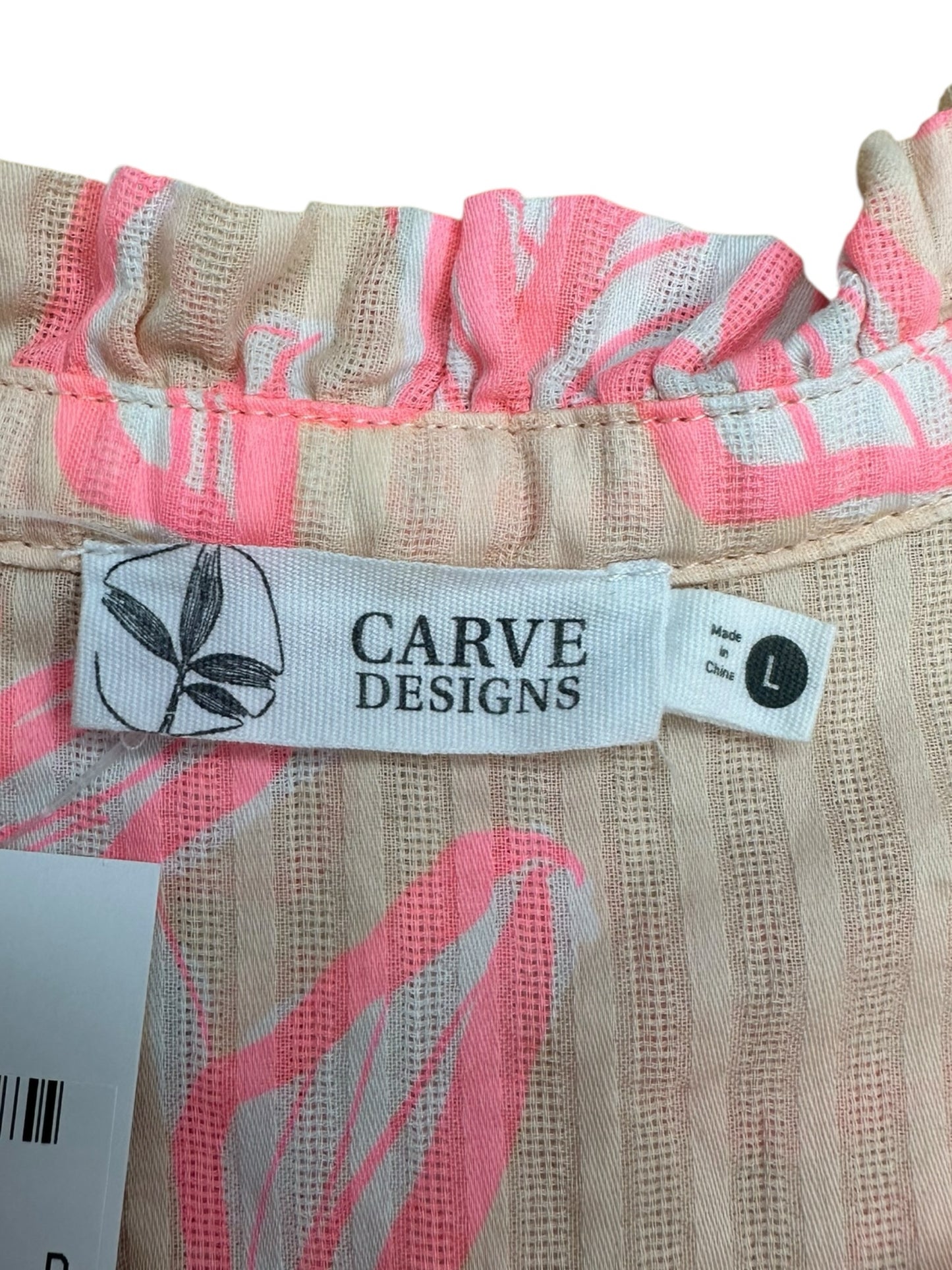 CARVE DESIGNS Peach Button Down Size L