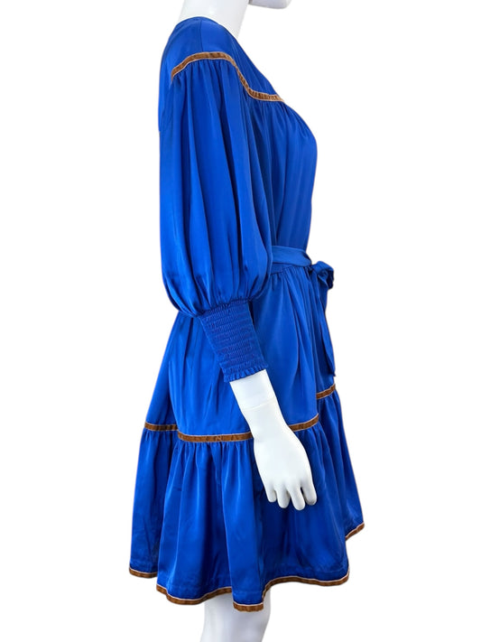 Alden Adair Cobalt Blue Charlotte Mini Dress Size XS