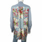 Johnny Was Blue Striped Button-Down Shirt Size XS