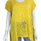 Johnny Was Yellow Eyelet Blouse Size M