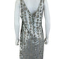 ISDA & Co Silver Sequin Cocktail Dress Size 12